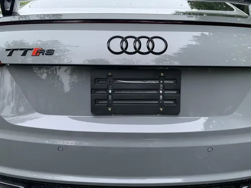 Vista 4 de Soporte de placa de parachoques trasero para Audi TT RS 2014-2024, juego de soportes de placa con 6 tornillos únicos y kit de llave, kit de montaje