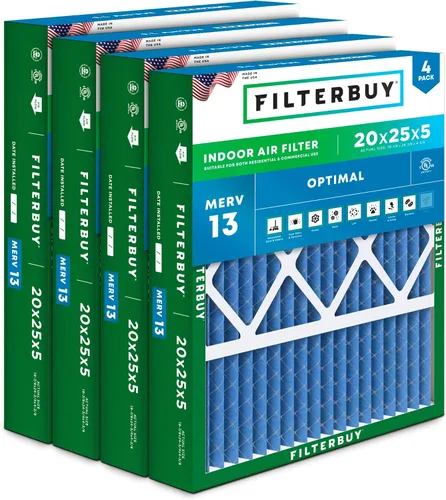 Vista 11 de Filterbuy Filtro de aire 10x17x2 MERV 13 Defensa Óptima contra Humo y Alergias (Paquete de 4), Filtros Exteriores Plisados Electrostáticos