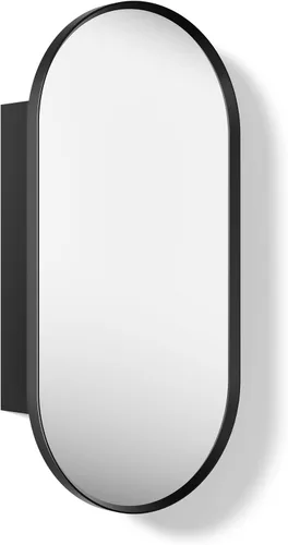 Vista 35 de Kohler 35573-BNL Verdera® - Espejo de gabinete de medicina enmarcado, diseño cápsula, interior espejado, gabinete de baño, estantes de vidrio