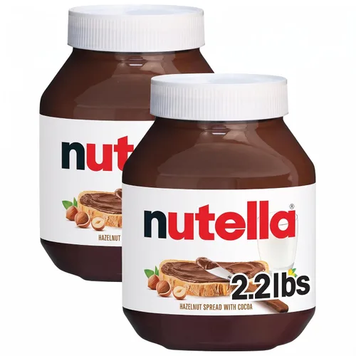 Vista 9 de Nutella - Crema de chocolate y avellanas para untar, cobertura perfecta para panqueques, tarro de 35.2 onzas