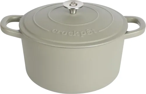 Vista 23 de Crock-Pot Horno Holandés Artesanal Redondo de Hierro Fundido Esmaltado, 3 Cuartos, Aqua