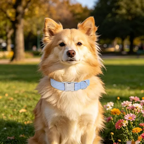 Vista 198 de Aring Pet Collar de algodón, ligero y ajustable, con hebilla de liberación rápida, para perros pequeños, medianos y grandes, para cachorros, S, Hoja
