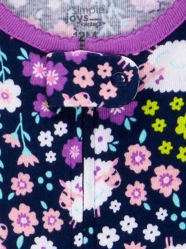 Vista 58 de Simple Joys by Carter's Pijama de algodón sin pies de ajuste cómodo para niños (3 unidades)