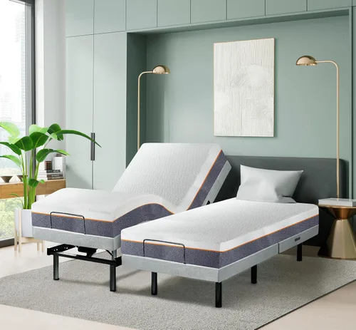 Vista 21 de Irvine Home Collection Base de cama ajustable de tamaño individual XL, características cargadas, gravedad cero, sin ronquidos, posiciones de memoria
