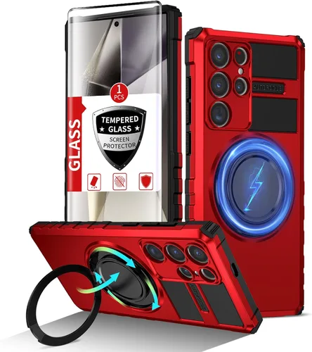 Vista 80 de Funda magnética para Samsung Galaxy Note 20 Ultra compatible con carga inalámbrica MagSafe, con 1 protector de pantalla, anillo de soporte integrado