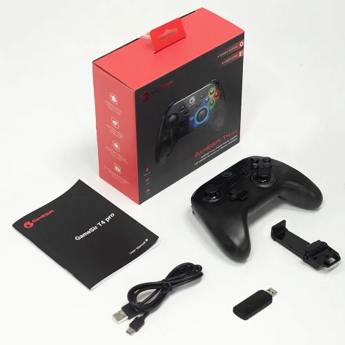 Vista 9 de GameSir Controlador de PC T4 Pro, controlador inalámbrico semitransparente para SwitchWindows PCiPhoneAndroid