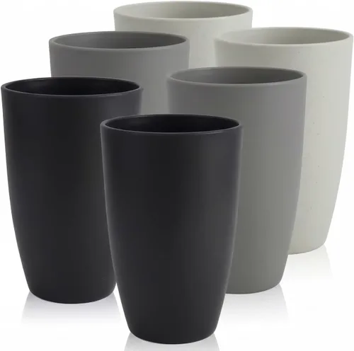 Vista 16 de Vasos de paja de trigo de 16 onzas, vasos de plástico