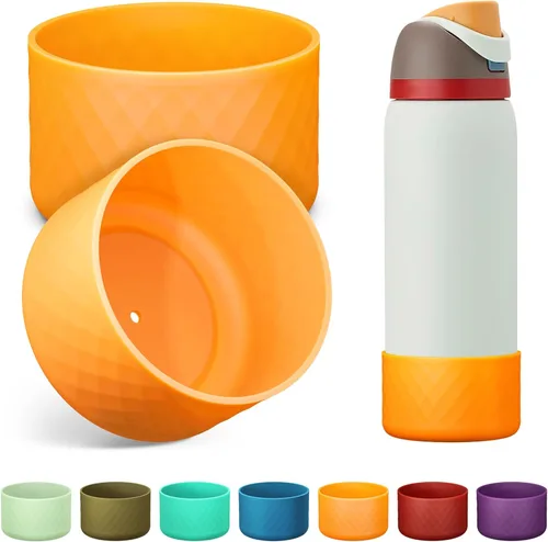 Vista 20 de 2 botas de silicona para botella de agua Owala de 24 onzas, 32 onzas, 40 onzas, funda protectora antideslizante para botellas de agua de acero