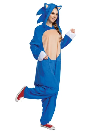 Vista 3 de Disfraz de Sonic de la película Sonic 2 para adultos Multicolor