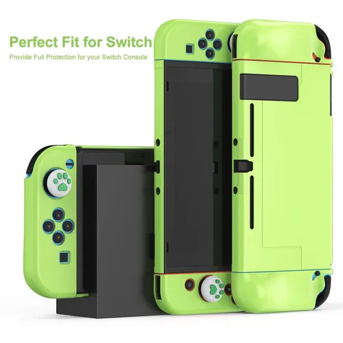 Vista 8 de Younik Switch Accessories Bundle, 15 in 1 Green Switch (NOT OLEDLite) Accessories Kit for Girls Include Switch Carrying Case, Adjustable Stand