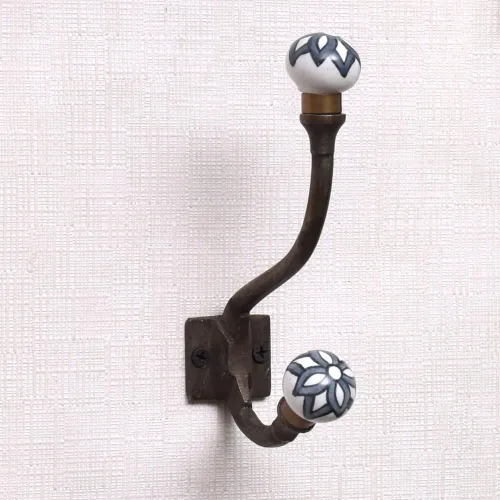 Vista 23 de Indian Shelf Ganchos de pared para colgar abrigos, ganchos de pared bohemios negros Perchero de pared Ganchos para colgar toallas Ganchos