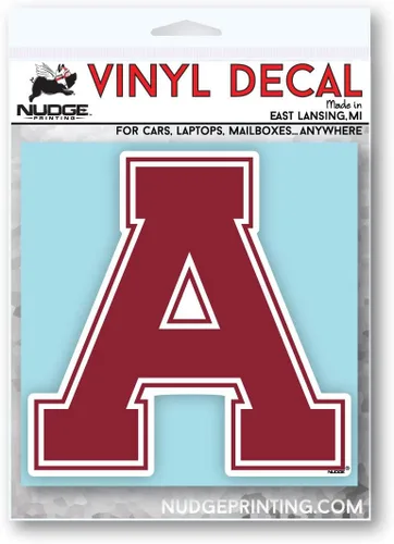 Vista 3 de Calcomanía universitaria para automóvil de la NCAA hecha de vinilo prémium resistente a la intemperie (ALMA College A)