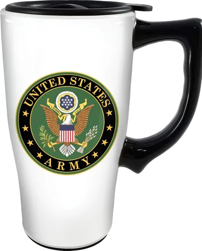 Vista 10 de Spoontiques - Tazas de viaje de cerámica - Taza de la Fuerza Aérea - Bebidas calientes o frías - Regalo para los amantes del café