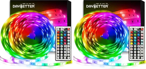 Vista 14 de DAYBETTER - Tira de luces led de 16.4 pies, con control remoto y fuente de alimentación