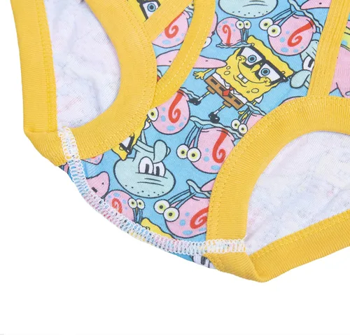 Vista 4 de SpongeBob SquarePants Boys' Tienda Exclusive Underwear Multipacks with Patrick, Squidward and More in Sizes 4, 6, 8, 10 & 12