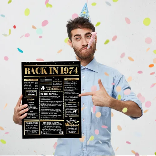 Vista 7 de Qiliji Tarjeta jumbo de cumpleaños 50 para hombres y mujeres, divertida tarjeta de cumpleaños de 50 años para él y ella, regalo de 50 cumpleaños