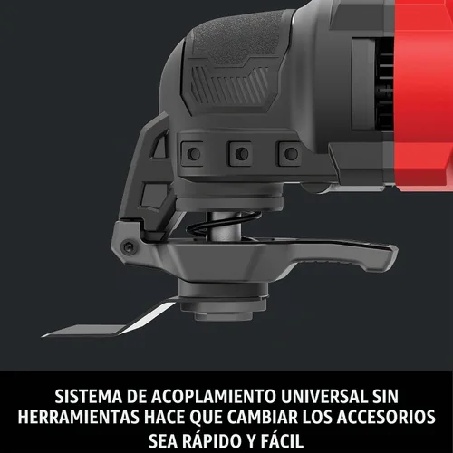 Vista 5 de CRAFTSMAN Herramienta oscilante, 3 amperios, incluye sistema universal de accesorios sin herramientas, cuchillas, papel de lija y bolsa