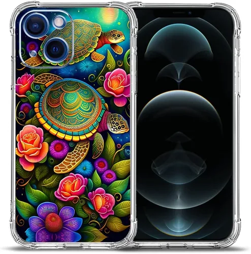 Vista 40 de Funda para iPhone 12, diseño de mariposas azules, rosas, protección contra caídas, a prueba de golpes, TPU de cuerpo completo, resistente a