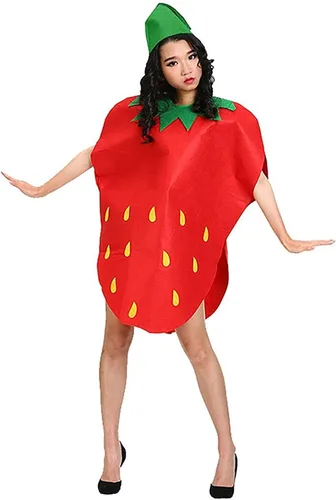 Vista 2 de La moriposa - Disfraz unisex para Halloween diseño de calabaza fresa manzana árbol de sandía traje de frutas con sombrero
