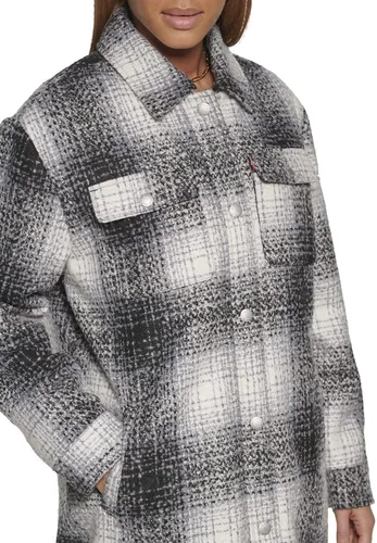 Vista 5 de Levi's Chaqueta larga con forro de sherpa de mezcla de lana para mujer