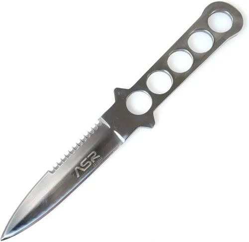 Vista 3 de WarTech Cuchillo de supervivencia de buceo de 8.75 pulgadas con funda para correa de pierna
