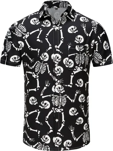 Vista 218 de KYKU - Camisa hawaiana funky para hombre, ropa tropical para vacaciones en Palm Beach