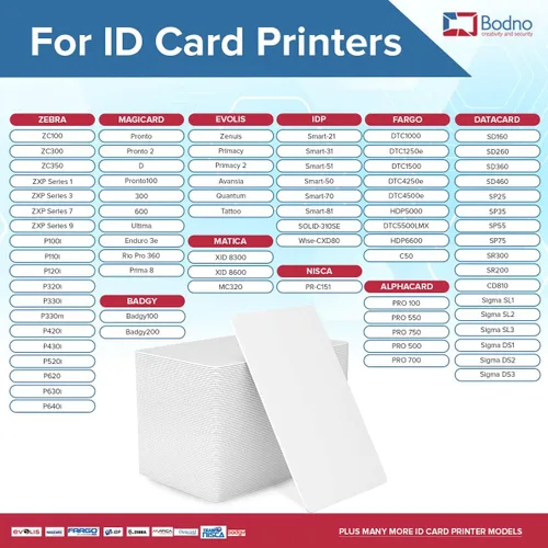 Vista 5 de Bodno CR80 - Paquete de 10 tarjetas de PVC de calidad gráfica prémium de 30 mil