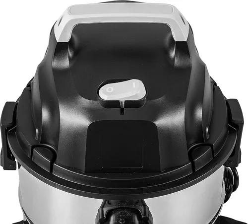 Vista 7 de Amazon Basics Aspiradora Húmeda/Seca, 4 galones, 3 HP, Acero Inoxidable, Gris/Negro