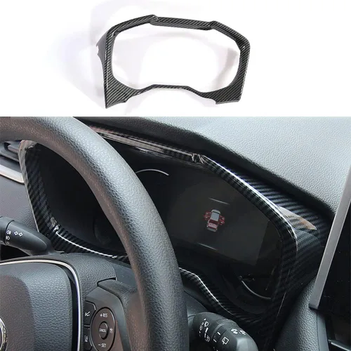 Vista 8 de Marco de tablero de consola central de ABS, cubierta de instrumentos, accesorios de decoración interior para Toyota RAV4 2019 2020 2021 2022 2023