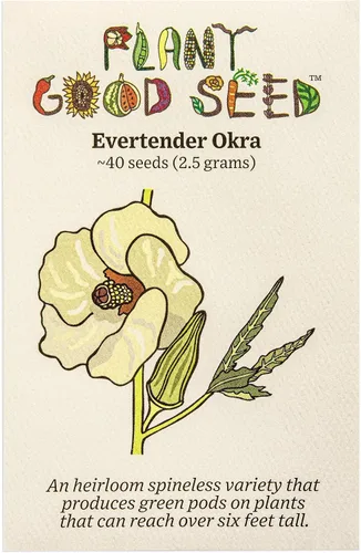 Vista 8 de Plant Good Seed Semillas orgánicas de Okra Cajun Jewel – Paquete de 40, semillas tradicionales para plantar verduras – Suministros de jardinería