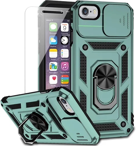 Vista 12 de Funda para iPhone SE (3ª y 2ª generación 2022/2020) y iPhone 8/7/6 con cubierta para lente de cámara, protector de pantalla HD, protección contra