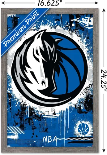 Vista 3 de Trends International NBA Dallas Mavericks - Póster de pared con logotipo Maximalist 23