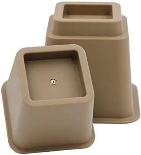 Vista 2 de HomeRoots Elevadores de cama ajustables y elevadores de muebles, elevadores de mesa de plástico resistente de 3, 5 u 8 pulgadas para cama y sofá