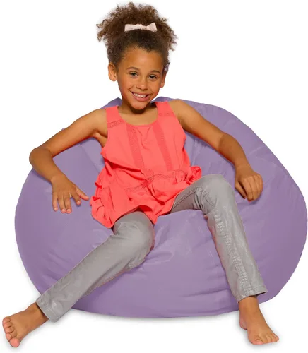 Vista 57 de Posh Creations - Sillón puff para niños, adolescentes y adultos, incluye funda extraíble y lavable a máquina, tamaño mediano de 27 pulgadas, lona