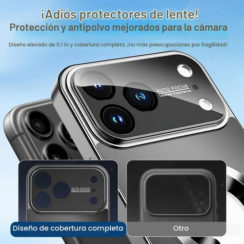 Vista 6 de Funda magnética para cámara de cristal para iPhone 11, color negro