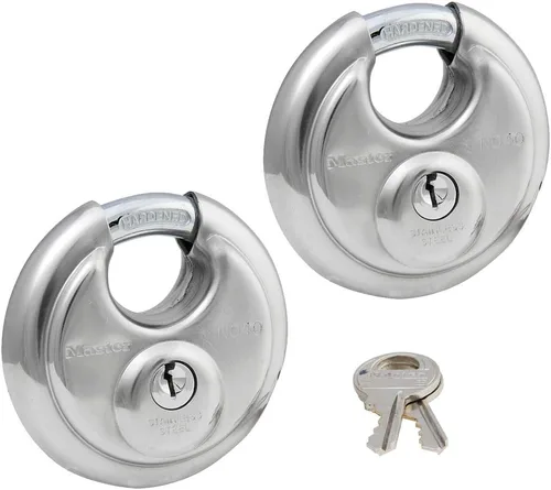 Vista 3 de Master - Cerradura de acero inoxidable con llave igual 40KA