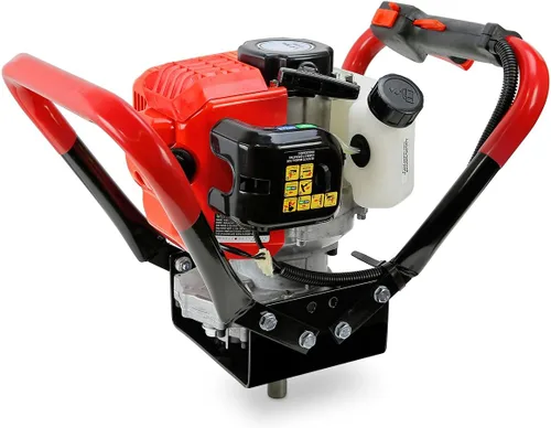 Vista 3 de XtremepowerUS excavadora de agujeros para postes de gas tipo V, con motor de 55cc, de 2 tiempos, uso individual