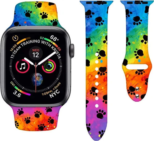 Vista 22 de Sport Silicone Band for Apple Watch Bands 38mm-49mm Women Men autismo