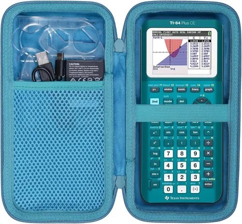 Vista 18 de co2CREA Estuche de transporte para Texas Instruments TI-84 Plus CE Python mejorado/TI-84/TI-Nspire CX II CAS/TI-Nspire CX II/TI-83 Plus/TI-89