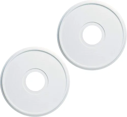 Vista 9 de Ciata Medallón de techo para lámpara de techo, medallón de techo de plástico moldeado con acabado blanco liso de 9-3/4 pulgadas para accesorios