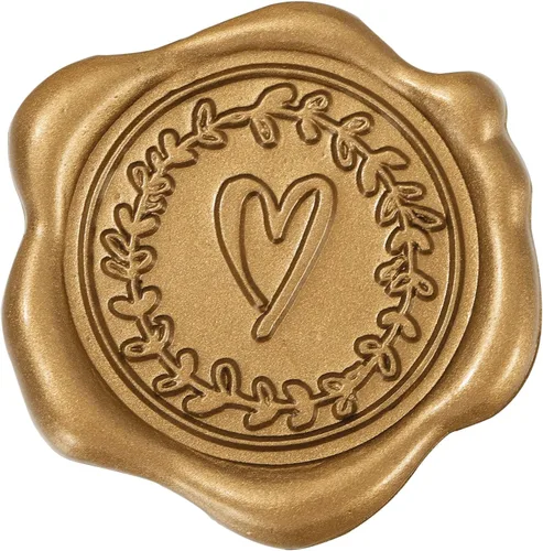Vista 17 de Whaline 50 calcomanías de sello de cera en relieve, calcomanías de sello de corazón negro, etiquetas autoadhesivas para boda, fiesta de cumpleaños