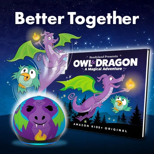 Vista 14 de Amazon Echo Dot Kids (modelo más reciente), Bocina inteligente para disfrutar audiolibros apropiados para su edad, juegos interactivos y Dragón