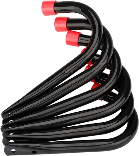 Vista 6 de Garaje de almacenamiento J Utility Hook, paquete de 8 ganchos resistentes para colgar en la pared, organizar herramientas de jardín, bolsas