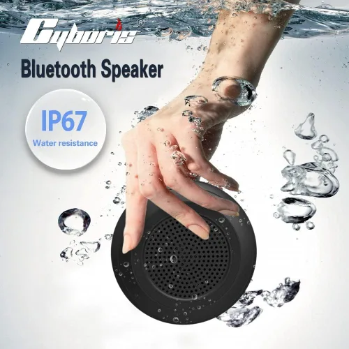 Vista 3 de CYBORIS Mini altavoz Bluetooth portátil, IPX7 impermeable flotante altavoz inalámbrico, a prueba de golpes al aire libre con micrófono incorporado