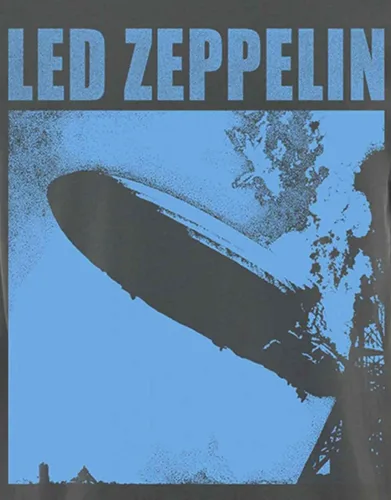 Vista 3 de Led Zeppelin Camiseta 'I Blue Cover' (Grey), Carbón