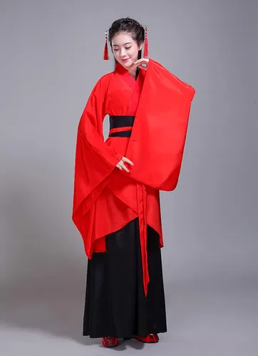 Vista 2 de Ez-sofei Vestido tradicional chino de Hanfu antiguo para mujer, disfraz de actuación en escenario