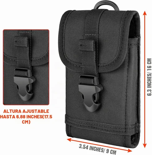Vista 5 de Molle - Funda táctica compacta para iPhone 14 Pro/14/13 Pro/13/13 Mini/12 Pro Max/12 Pro/12/12 mini/11 Pro Max/11/XS Max/XR/X, Samsung S22/S20/S10