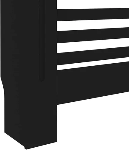 Vista 8 de Cubierta negra para radiador, cubierta de calentador de MDF, para gabinete, accesorios de calefacción, accesorios de calefacción, decoración de Negro