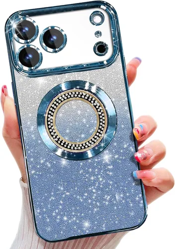 Vista 103 de Misscase Funda magnética con purpurina para iPhone 11 compatible con MagSafe, protección completa, delgada, a prueba de golpes, antiarañazos