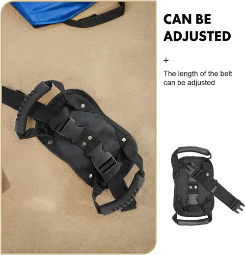 Vista 3 de SUPVOX Cinturón de seguridad para pasajeros de motocicleta, mango ajustable para asiento trasero, correa de motocicleta para conducción segura
